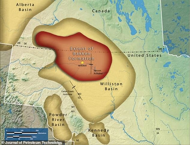 این مخزن بخشی از سیستم پترولیوم Bakken است که در مونتانا و داکوتای شمالی واقع شده است که بیشترین ذخایر نفتی در ایالات متحده را دارد و 474.5 میلیون بشکه در سال را از بین می برد