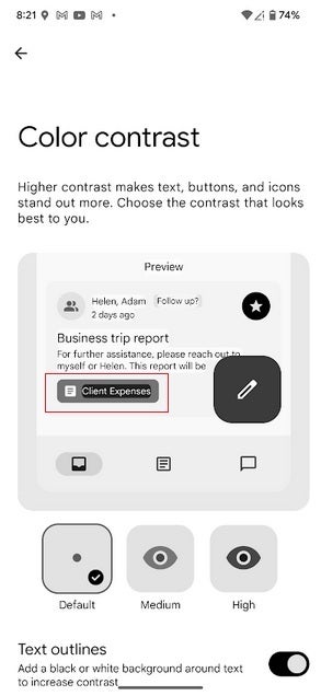 کاربران پیکسل می توانند کنتراست رنگ را در Android 16 Beta 2 تنظیم کنند که مشاهده صفحه نمایش را برای کاربران آسان تر می کند. | Image Credit -Phonearena - Android 16 Beta 2 اضافه می کند