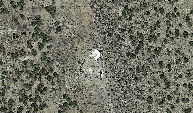 دیسک اسرارآمیز UFO مانند در نیومکزیکو در Google Maps تحقیقات جرقه ای مشاهده می شود