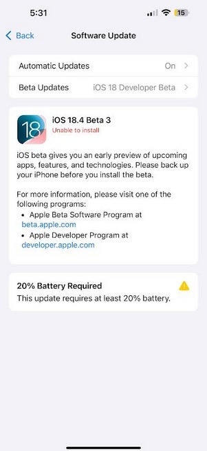 اپل iOS 18.4 بتا 3 را منتشر کرد. | Image Credit -Phonearena - Apple IOS 18.3.2 به روز رسانی شما باید اکنون نصب کنید تا نقص امنیتی آیفون مورد بهره برداری را مورد استفاده قرار دهید