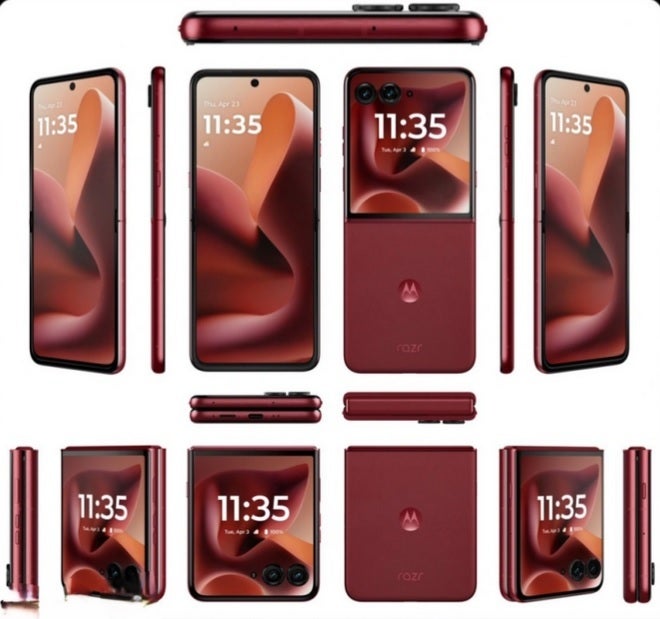 Renders of the Motorola 60 Ultra از سالن مشهور هال اوان بلس. | تصویر اعتباری -EVAN Blass - Motorola Razr 60 Ultra می تواند دارای شارژ سریعتر سیمی باشد