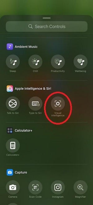 با استفاده از iOS 18.4 BETA 2 می توانید اطلاعات بصری را به مرکز کنترل اضافه کنید. | Image Credit -Phonearena - آخرین iOS 18.4 بتا پر از ویژگی های عالی است که اکنون می توانید به آن دسترسی پیدا کنید