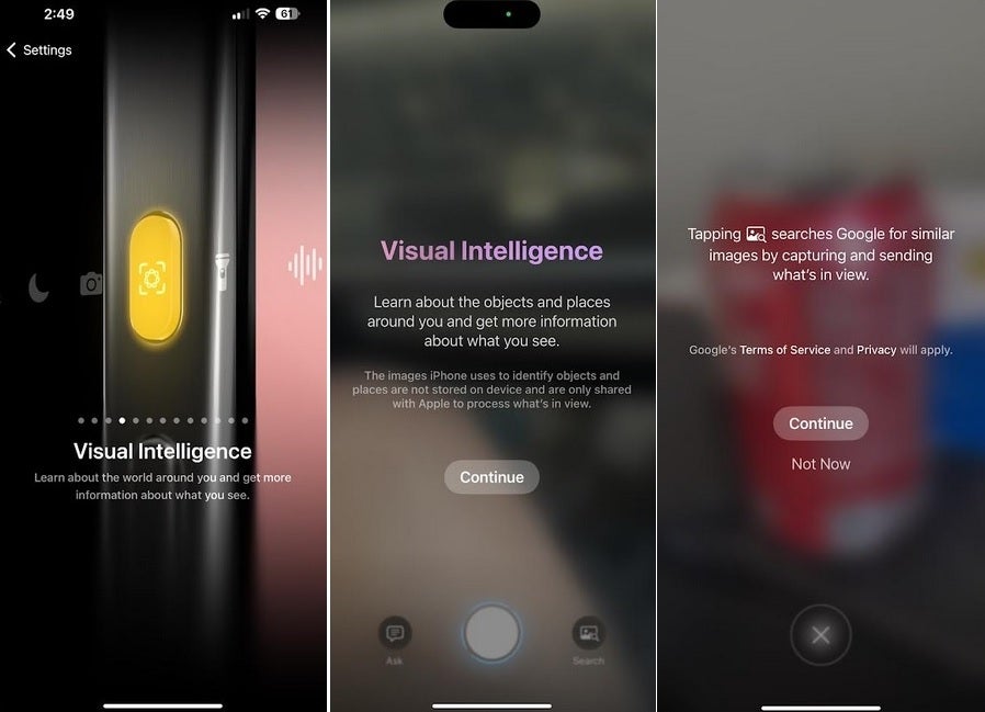 Vision Intelligence اکنون در iOS 18.4 Beta 2 برای آیفون 15 Pro و Pro Max قرار دارد.