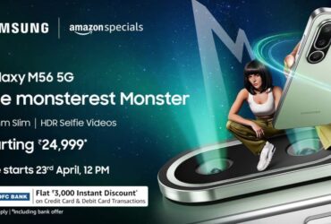 سامسونگ Galaxy M56 5G با طراحی باریک 7.2 میلی متر ، دوربین اصلی 50 مگاپیکسلی و نمایشگر Super AMOLED+ راه اندازی شد. فروش 23 آوریل آغاز می شود