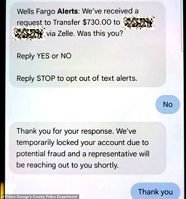 کلاهبرداران در حال ارسال پیام های متنی هستند که به نظر می رسد از موسساتی مانند Bank of America ، PNC Bank و Wells Fargo آمده است