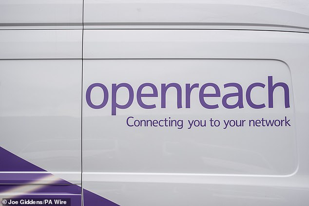 OpenReach ، که زیرساخت های باند پهن و تلفن ثابت را ارائه می دهد ، اعلامیه های