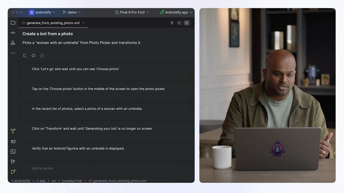 Android Studio تست های AI و تشخیص دقیق تصادف را اضافه می کند