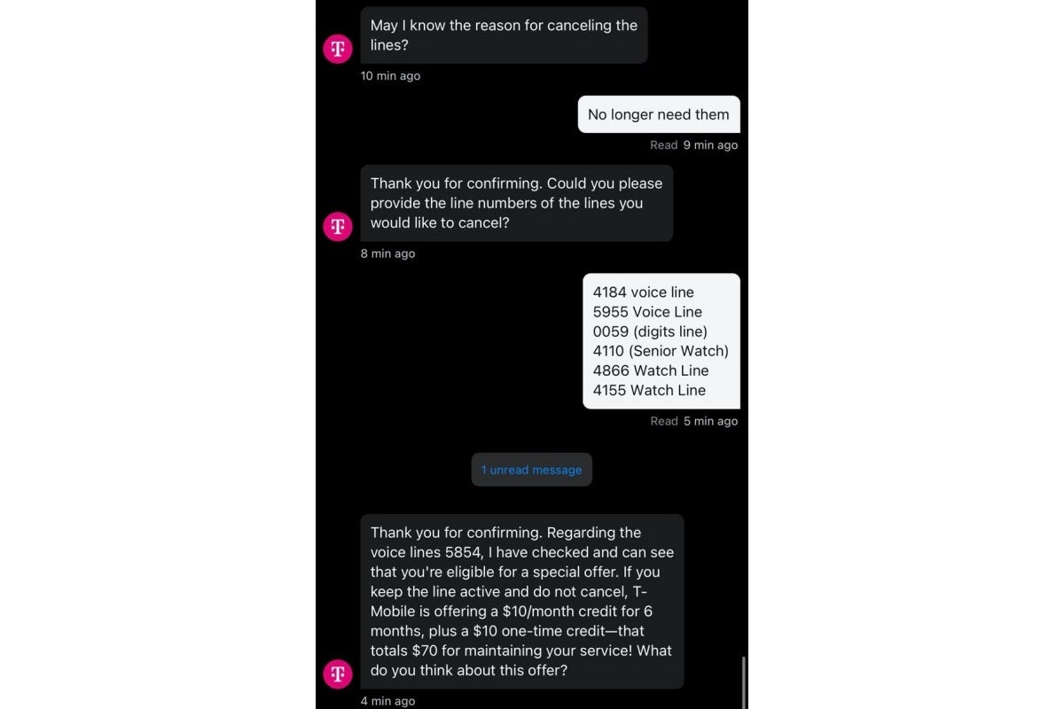 پیشنهاد جدید حفظ T-Mobile