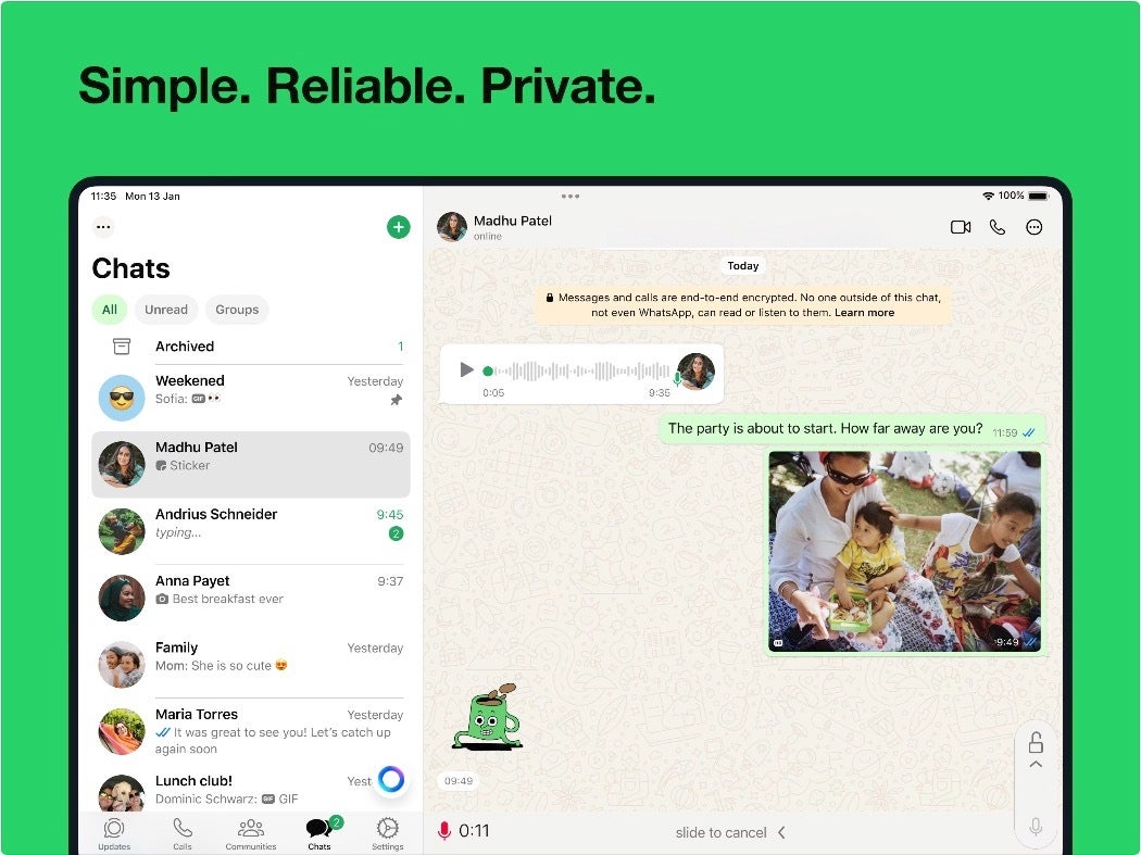 سرانجام متا به کاربران iPad تجربه پیام رسانی بهتر با یک برنامه بومی WhatsApp می دهد