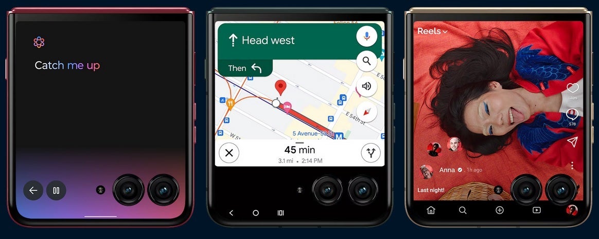 صفحه نمایش خارجی 4 اینچی در RAZR Ultra 2025. | Image Credit -Motorola - Razr Ultra 2025 چشمگیر و دو مدل دیگر اکنون در ایالات متحده و کانادا در دسترس است
