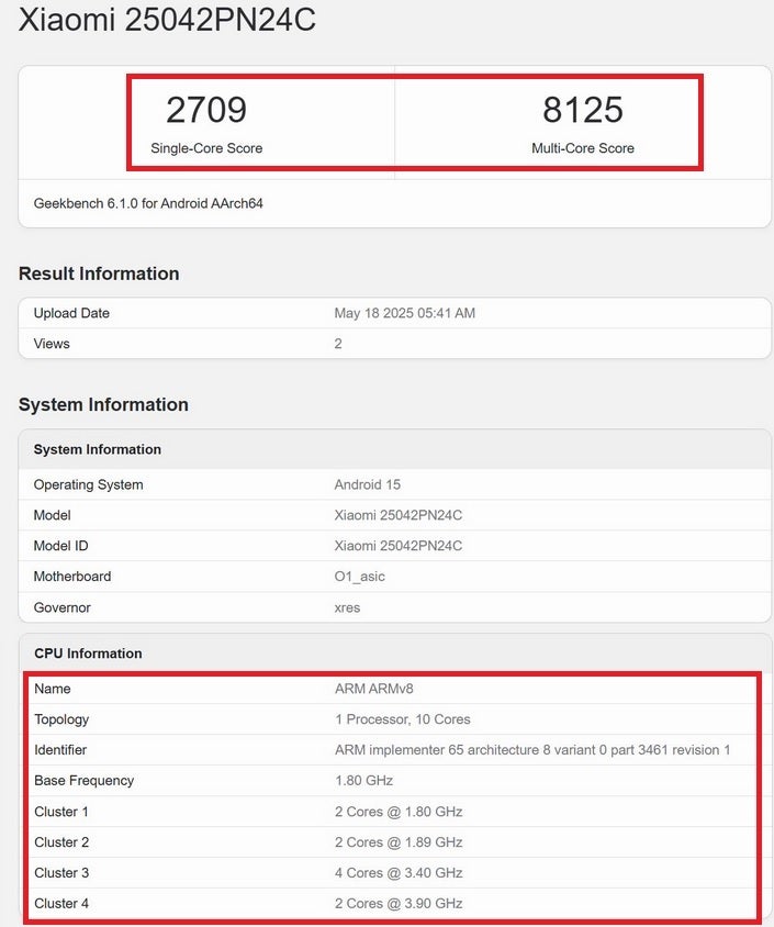XRING 01 AP توسط Geekbench معیار است.