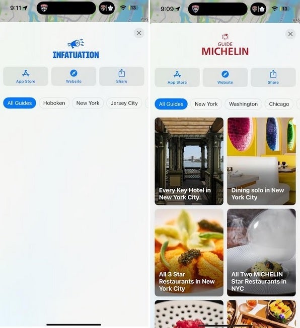اطلاعات متخصص در مورد رستوران های راهنمای میشلین و انفجار در نقشه های اپل را بررسی کنید. | Apple Apple Image - Apple Maps توصیه هایی را از طرف متخصصان مانند میشلین ، گلف هضم و موارد دیگر اضافه می کند