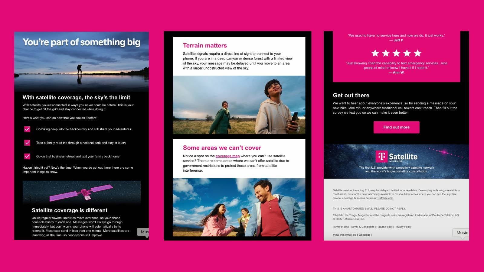 راه اندازی ماهواره T-Mobile Starlink