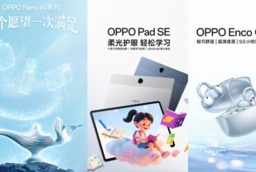 دوربین سری Reno 14 Oppo از قبل از راه اندازی آن خسته شده است. Clip Pad SE و Enco نیز در کنار هم راه اندازی می شوند